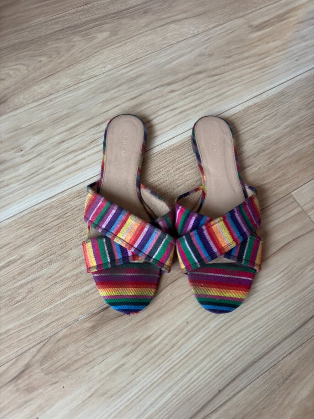 J.Crew Multistripe Cora Crisscross Sandals - US Women's 9.5